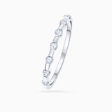 Sortija Media Alianza Milanne de Diamantes en Oro Blanco de 18 Kt
