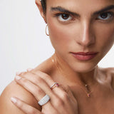 Anel de diamante Colosseo em ouro branco 18 K