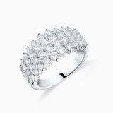 Anel de diamante Colosseo em ouro branco 18 K