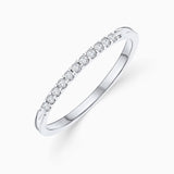 Sweet Diamonds Half Eternity Ring in 18k White Gold