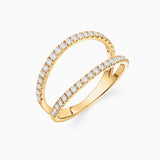 Sortija Twin Diamonds en Oro Amarillo de 18 Kt