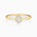 Anel de diamante Ariadne em ouro amarelo 18K
