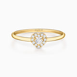 Ariadne Diamond Heart Ring in 18k Yellow Gold