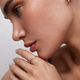 Ariadne Diamond Heart Ring in 18k Yellow Gold