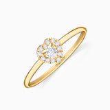 Ariadne Diamond Heart Ring in 18k Yellow Gold