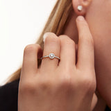 Sortija Ariadne de Diamantes en Oro Blanco de 18 Kt