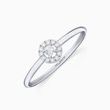 Sortija Ariadne de Diamantes en Oro Blanco de 18 Kt