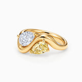 Anel Liora de Diamantes em Ouro Amarelo de 18 ct