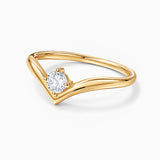 Sortija Liora Aria de Diamante en Oro Amarillo de 18 kt