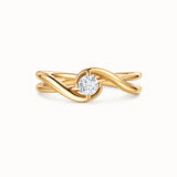 Sortija Liora Onda de Diamante en Oro Amarillo de 18 kt