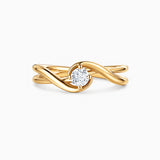 Sortija Liora Onda de Diamante en Oro Amarillo de 18 kt