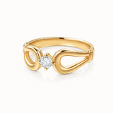 Sortija Liora Nudo de Diamante en Oro Amarillo de 18 kt