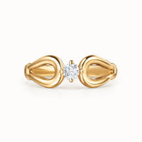 Sortija Liora Nudo de Diamante en Oro Amarillo de 18 kt
