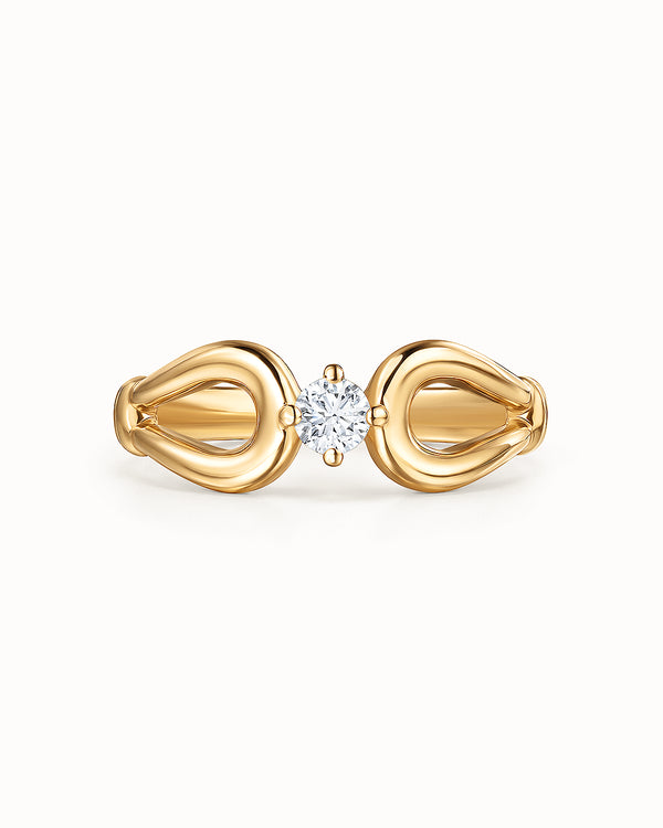 Sortija Liora Nudo de Diamante en Oro Amarillo de 18 kt