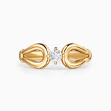 Sortija Liora Nudo de Diamante en Oro Amarillo de 18 kt
