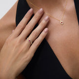 Sortija Liora Élan de Rubí y Diamantes en Oro Amarillo de 18 kt