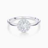 Rose 0.65 ct Solitaire Diamond Ring in 18k White Gold