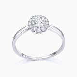 Rose 0.65 ct Solitaire Diamond Ring in 18k White Gold