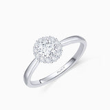 Rose 0.65 ct Solitaire Diamond Ring in 18k White Gold