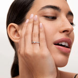 Solitario Always Pavé de Diamantes 0,35 Cts. en Oro Blanco de 18 Kt