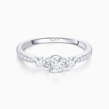 Pavé Tressa 0.80 ct Diamond Ring in 18k White Gold