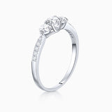 Pavé Tressa 0.80 ct Diamond Ring in 18k White Gold
