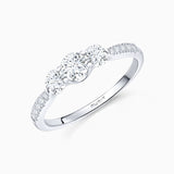 Pavé Tressa 0.80 ct Diamond Ring in 18k White Gold