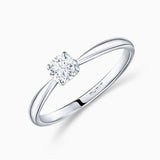 Always 0.30 ct Solitaire Diamond Ring in 18k White Gold
