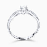 Solitario Always Pavé de Diamantes 0,68 Cts. en Oro Blanco de 18 Kt