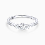 Pavé Tressa 0.55 ct Diamond Ring in 18k White Gold