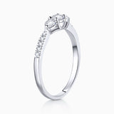 Pavé Tressa 0.55 ct Diamond Ring in 18k White Gold