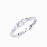 Pavé Tressa 0.55 ct Diamond Ring in 18k White Gold
