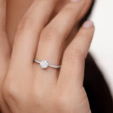 Always 0.50 ct Solitaire Diamond Ring in 18k White Gold