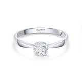 Always 0.50 ct Solitaire Diamond Ring in 18k White Gold