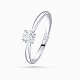 Always 0.50 ct Solitaire Diamond Ring in 18k White Gold