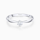 Sempre Solitário Diamante 0,10 Cts. em ouro branco 18 Kt