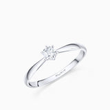 Sempre Solitário Diamante 0,10 Cts. em ouro branco 18 Kt