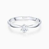 Solitario Always de Diamante 0,20 Cts. en Oro Blanco de 18 Kt