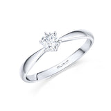 Solitario Always de Diamante 0,30 Cts. en Oro Blanco de 18 Kt