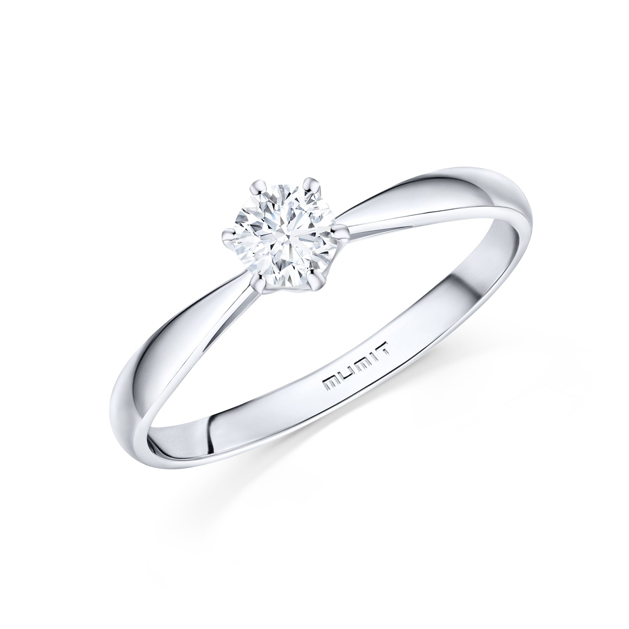 Solitario Always de Diamante 0,30 Cts. en Oro Blanco de 18 Kt