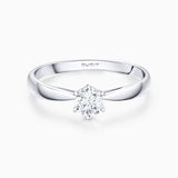 Always 0.50 ct Solitaire Diamond Ring in 18k White Gold