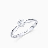 Always 0.50 ct Solitaire Diamond Ring in 18k White Gold