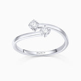 Sortija Paris & Helen de Diamantes 0,25 Cts. en Oro Blanco de 18 Kt