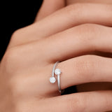 Anel de diamante Paris &amp; Helen 0,40 Cts. em ouro branco 18 Kt