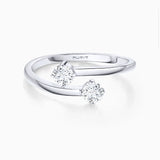 Anel de diamante Paris &amp; Helen 0,40 Cts. em ouro branco 18 Kt
