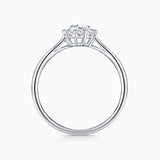 Solitario Rose de Diamantes 0,35 Cts. en Oro Blanco de 18 Kt