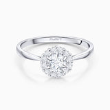 Solitario Rose de Diamantes 0,75 Cts. en Oro Blanco de 18 Kt