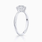 Solitario Rose de Diamantes 0,75 Cts. en Oro Blanco de 18 Kt