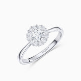 Solitario Rose de Diamantes 0,75 Cts. en Oro Blanco de 18 Kt