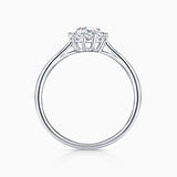 Solitario Rose de Diamantes 0,55 Cts. en Oro Blanco de 18 Kt
